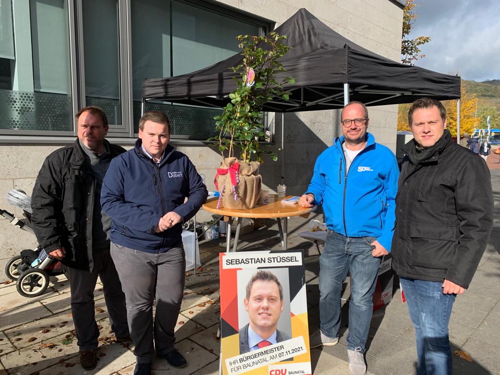 Super Stimmung am Wahlkampfstand mit Unterstützung unserer Freunde von der CDU Sangerhausen.